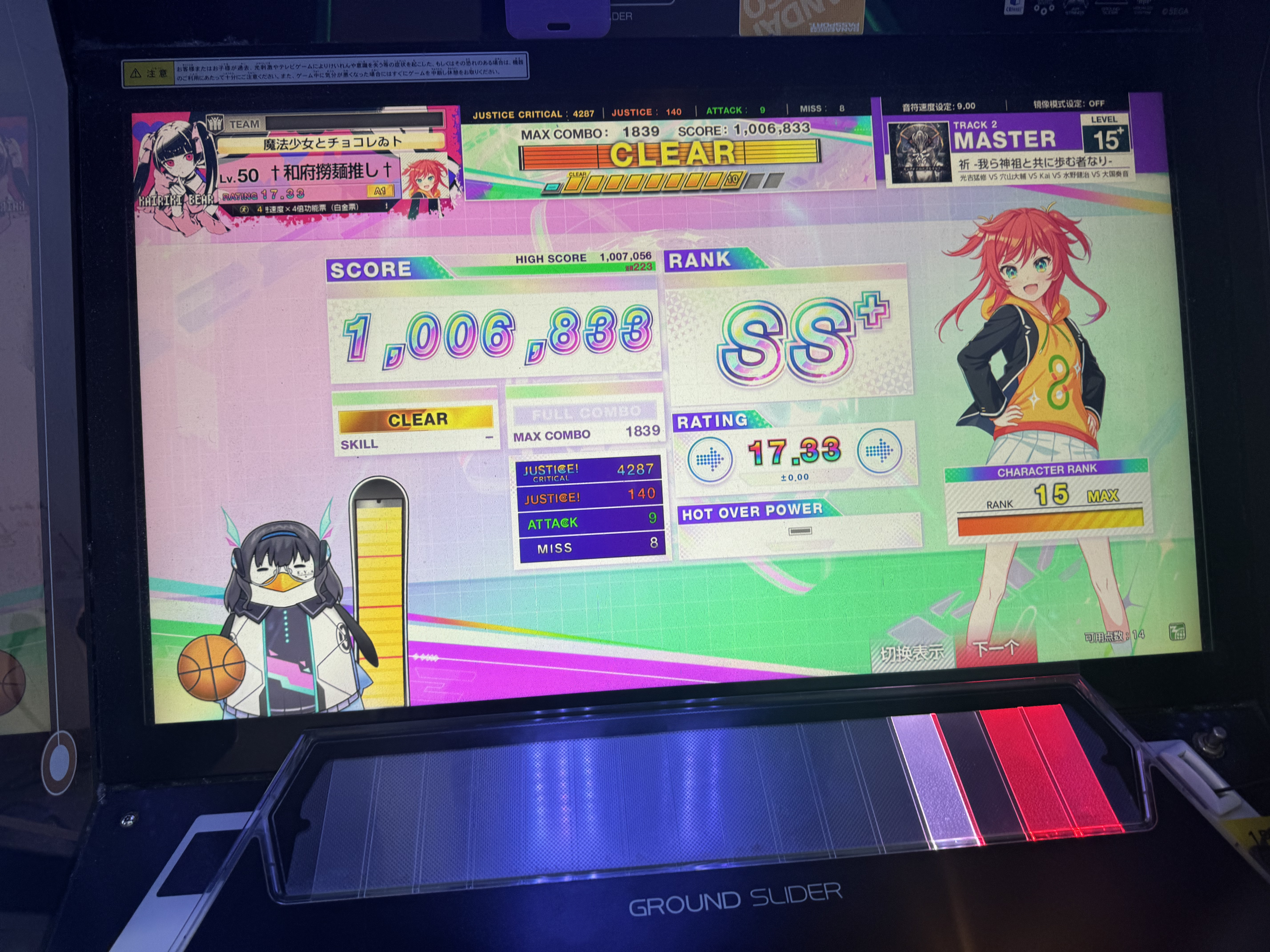 Chunithm SS+ Score